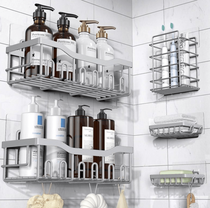Bathroom Wall-mounted Storage Rack - Hearth&Hive
