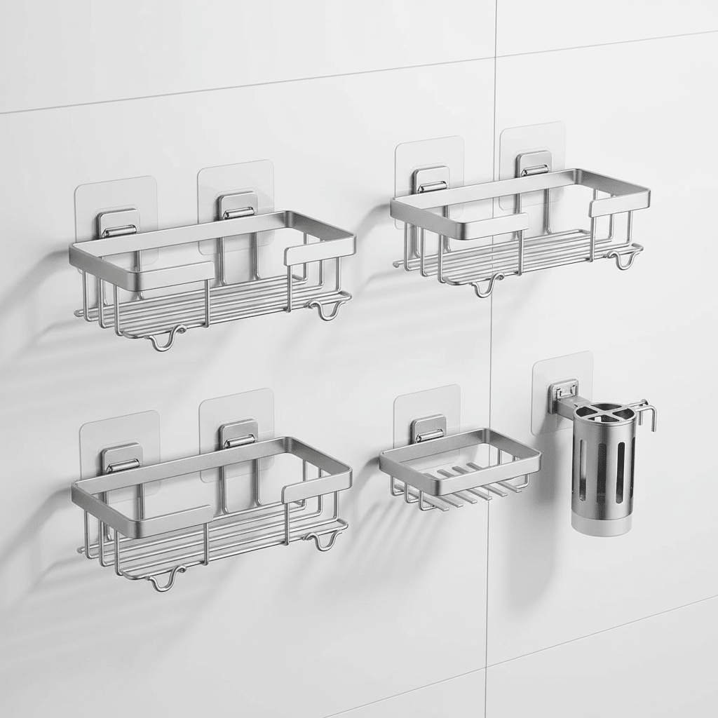 Bathroom Wall-mounted Storage Rack - Hearth&Hive