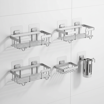 Bathroom Wall-mounted Storage Rack Set