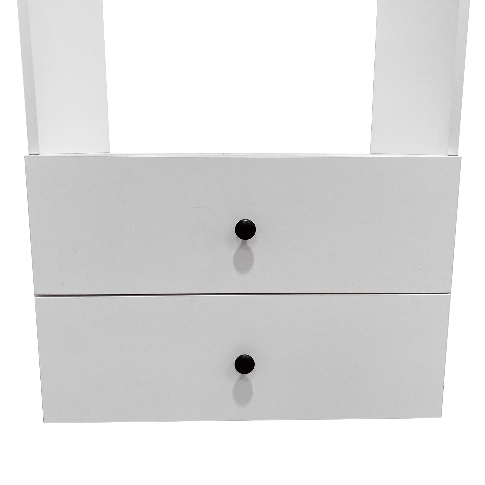 C1 Modular Closet Organizer – Wall Mount Shelving with 2 Drawers & 3 Shelves, White - Hearth&Hive