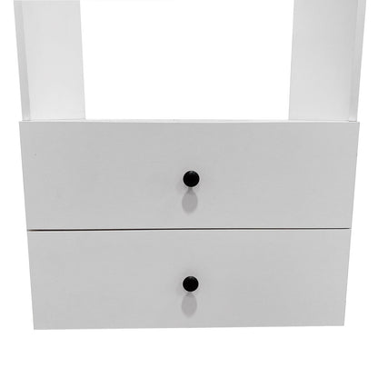 C1 Modular Closet Organizer – Wall Mount Shelving with 2 Drawers & 3 Shelves, White - Hearth&Hive