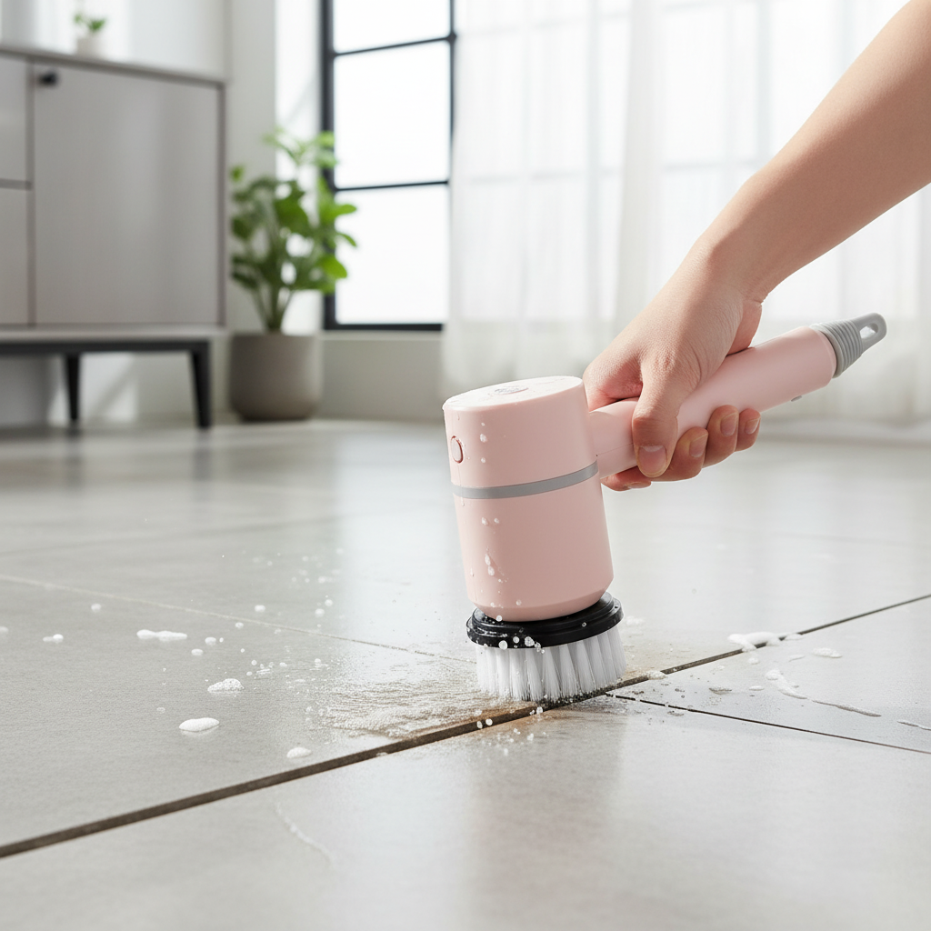 Electric Cleaning Brush – Cordless Scrubber with 3 Interchangeable Heads