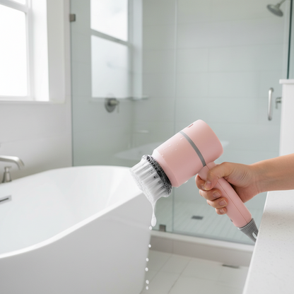 Electric Cleaning Brush – Cordless Scrubber with 3 Interchangeable Heads