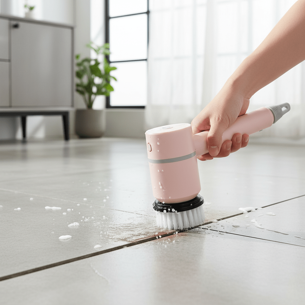Electric Cleaning Brush – Cordless Scrubber with 3 Interchangeable Heads - Hearth&Hive