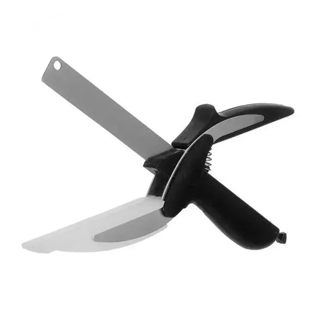 Kitchen Food Chopper Scissors with Integrated Cutting Board – Stainless Steel - Hearth&Hive