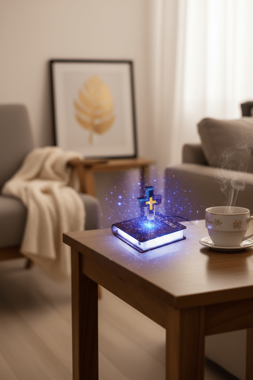Magnetic Levitating Starry Sky Ornament – Floating LED Home Decor - Hearth&Hive