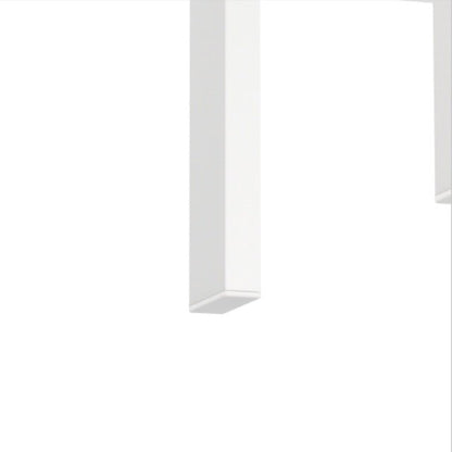 Set Of 2, Modern Tempered Glass Tea Table Coffee Table End Table, Square Table For Living Room, Transparent White - Hearth&Hive