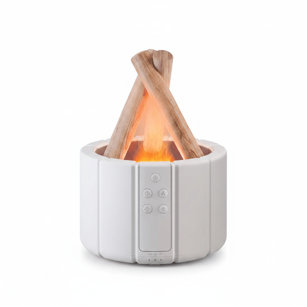 Simulated Flame Aroma Diffuser – LED Ultrasonic Essential Oil Humidifier - Hearth&Hive