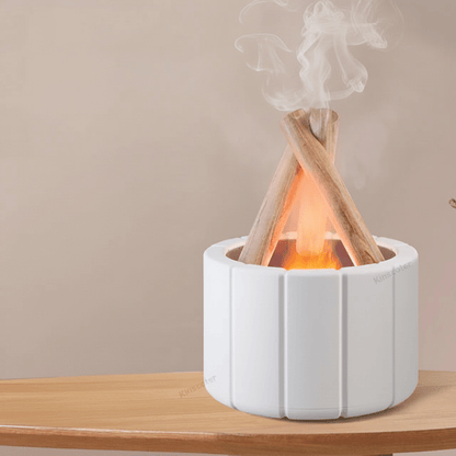 Simulated Flame Aroma Diffuser – LED Ultrasonic Essential Oil Humidifier - Hearth&Hive